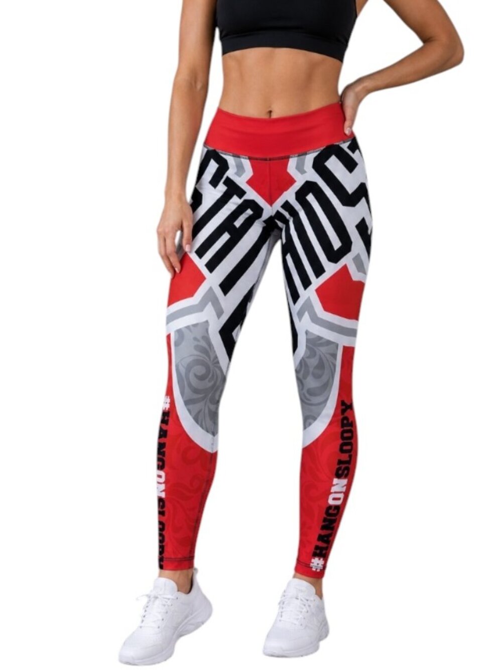 Ohio State University Football Baseball Leggings NCAA "Hang on Sloopy" Sz Small